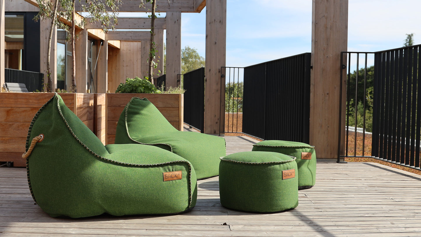 Cobana Lounge Chair & Pouf - Der Sitzsack für drinnen und drauβen mit Hocker