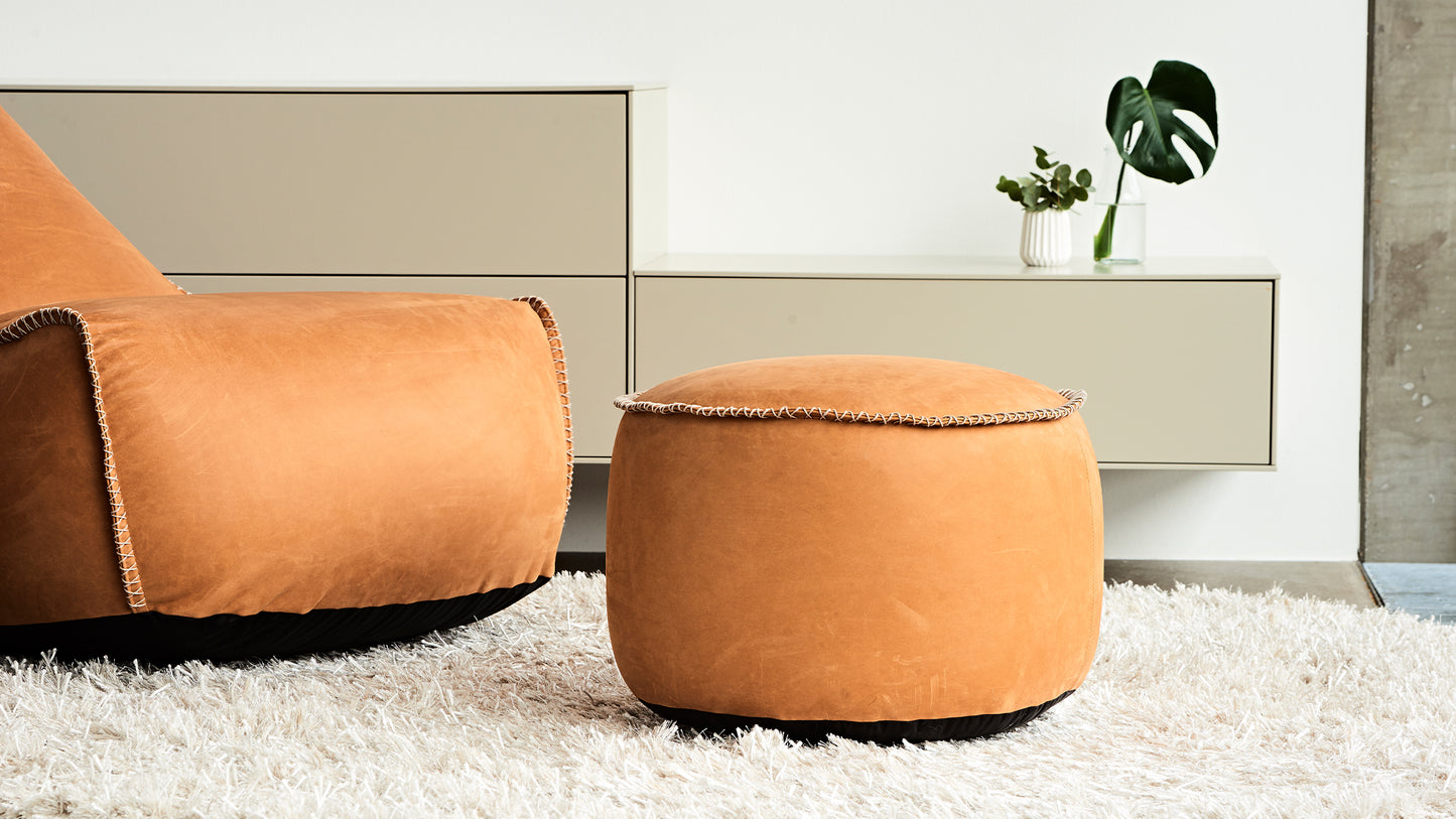 Dunes Pouf - Ein exklusiver hocker aus Leder