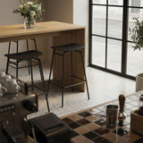 Frame Bar Stool - Wood | Frame Bar Stool - Wood - 73 cm Black Stained Oak | SACKit