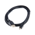 Schwarzes Micro-USB-Ladekabel mit USB-Anschluss, 80 cm lang.