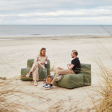 Soft Sofa Outdoor 2 - Sitzer in Kirra Olive mit weichem, formstabilem Design für den Außenbereich | Soft Sofa Outdoor - 2 Seater - Kirra Sand | SACKit