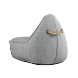 Cobana Lounge Chair in Sand Melange mit Leinenstichen, bequemer Sitzsack mit Rückenlehne
