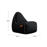 Cobana Junior Lounge Chair in grauem Olefin - Stoff, Kinder - Sitzsack mit runder Form und weicher Polsterung | Cobana Junior Lounge Chair - Cobana Rose | SACKit