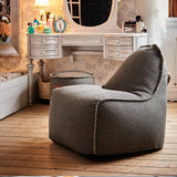Cobana Junior Lounge Chair in grauem Olefin - Stoff mit handgenähten Stichen, formstabil und wasserabweisend | Cobana Junior Lounge Chair - Cobana Rose | SACKit