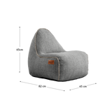 Hellgrauer Cobana Junior Lounge Chair Sitzsack für Kinder mit handgenähten Stichen und wasserabweisendem Bezug