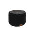 Schwarze, wasserabweisende und dehnbare Winterabdeckung für Cobana Pouf, maßgeschneidert und strapazierfähig.