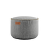 Runder Cobana Pouf in hellem Grau mit weichem Bezug aus Olefin - Fasermischung, geeignet für Innen - und Außenbereich. | Cobana Pouf - Light Grey - | SACKit