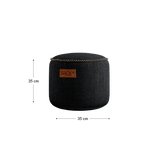 Cobana Junior Pouf in sand melange, runder Kinderpouf aus robustem, wasserabweisendem Material.