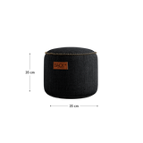 Cobana Junior Pouf in Cobana Sand Melange, runder Kinderpouf aus wasserabweisendem Stoff. | Cobana Junior Pouf - Cobana Rose | SACKit