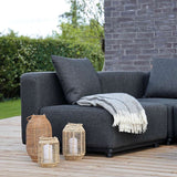 Cobana Lounge Sofa Seat in Cobana Black mit pulverbeschichtetem Aluminiumrahmen und Olefin - Faserbezug | Cobana Lounge Sofa - Seat - Kirra Olive | SACKit