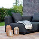 Cobana Lounge Sofa Seat in Cobana Black mit pulverbeschichtetem Aluminiumrahmen und Olefin - Faserbezug | Cobana Lounge Sofa - Seat - Kirra Olive | SACKit