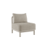 Beiges Kirra Lounge Sofa Modul von sackit mit gepolsterter Sitzfläche und Rückenkissen für stilvolle und wetterfeste Außenbereiche