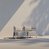Kirra Lounge Sofa Corner in Kirra Sand mit pulverbeschichtetem Aluminiumrahmen und Olefin - Textil, modernes Outdoor - Design | Kirra Lounge Sofa - Corner - Kirra Sand | SACKit
