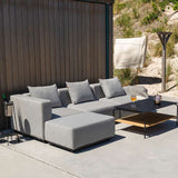 Cobana Lounge Sofa Pouf in Cobana Black mit klaren skandinavischen Linien für den Außenbereich | Cobana Lounge Sofa - Pouf - Kirra Sand | SACKit