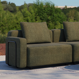 Schwarzes Cobana Cushion Kissen aus wasser - und UV - beständigem Olefin für Outdoor - Sofa | Cobana Cushion - Kirra Olive | SACKit