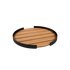 SACKit Patio Serving Table aus pulverbeschichtetem Stahl mit Teakholz - Serviertablett in schlichtem Design | Patio Serving Table w/ Patio Serving Tray - | SACKit