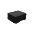 Schwarze, dehnbare, wasserabweisende Schutzhülle für Cobana Lounge Sofa Pouf, wetterfest und langlebig.