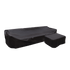 Schwarze, wasserabweisende Schutzhülle für Cobana Lounge Sofa mit 3 Modulen und Pouf, dehnbar und wetterfest.