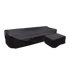 Schwarze, wasserabweisende Schutzhülle für Cobana Lounge Sofa mit 3 Modulen und Pouf, dehnbar und wetterfest.