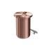 Weinkühler aus poliertem Edelstahl mit Ledergriff und Deckel, Ø14 cm, isolierende Zweischicht - Konstruktion | Wine Cooler Copper - Ø14 - | SACKit