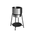 Schwarzer pulverbeschichteter Edelstahlständer für Outdoor-Zubehör mit Ø22 cm Durchmesser