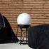 Schwarzer pulverbeschichteter Edelstahlständer Ø22 für Outdoor Accessoires, schlichtes Design, Outdoorbereich | Patio Accessory Stand Ø22 + Light 250 - | SACKit