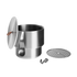 Zubehörset aus mattem Edelstahl für Wine Bucket Ø22 mit Deckel, Abtropf - Rost, Eiswürfellöffel und Handtuchhaken. | Wine Bucket - Ø22 Accessories - | SACKit