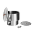 Zubehörset aus mattem Edelstahl für Wine Bucket Ø22 mit Deckel, Abtropf - Rost, Eiswürfellöffel und Handtuchhaken. | Wine Bucket - Ø22 Accessories - | SACKit
