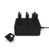 Weiße Battery Charging Station aus ABS - Plastik mit sechs Ladepunkten und Kabel, kompakt und modern gestaltet. | Light - Battery Charging Station - | SACKit
