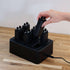 Weiße Battery Charging Station aus ABS - Kunststoff mit sechs Ladepunkten und Kabel mit EU - Stecker | Light - Battery Charging Station - | SACKit
