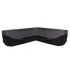 Schwarze wasserabweisende Schutzhülle aus dehnbarem Material für Cobana Lounge Ecksofa mit 5 Modulen