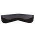 Schwarze wasserabweisende Schutzhülle aus dehnbarem Material für Cobana Lounge Ecksofa mit 5 Modulen