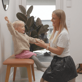 Nordic Bench aus massivem Eichenholz mit schwarzem Terra-Ledersitz in schlichtem dänischem Design