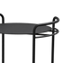 Schwarzer Serving Table aus pulverbeschichtetem Stahl mit vier Rädern, minimalistisches Design | Serving Table - | SACKit
