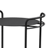 Schwarzer Serving Table aus pulverbeschichtetem Stahl mit vier Rädern, minimalistisches Design | Serving Table - | SACKit