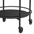 Schwarzer Serving Table aus pulverbeschichtetem Stahl mit vier Rollen und zwei Ablageflächen. | Serving Table - | SACKit