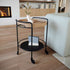 Schwarzer Serving Table aus pulverbeschichtetem Stahl mit vier Rollen, schlichtes nordisches Design | Serving Table - | SACKit