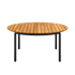 Runder Patio Dining Table Ø160 aus pulverbeschichtetem Aluminium und FSC-zertifiziertem Teakholz