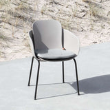 Patio Chair no. One Sitzkissen in Cobana Sand Melange aus Olefinfaser für Outdoor-Stuhl.