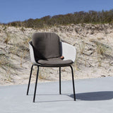 Braunes Patio Cushion Kissen aus Olefinfaser auf Patio Chair No. One im Außenbereich | Patio Chair no. One - Cushion Full - Cobana Brown | SACKit