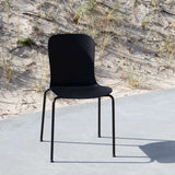 Patio Chair no. One S1 mit taupefarbener Sitzschale und schwarzem pulverbeschichtetem Stahlgestell. | Patio Chair no. One S1 - Olive/Black | SACKit