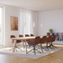Moderner Edge Dining Table aus europäischer Eiche mit facettierter Tischplatte, 300x100 cm, matt lackiert