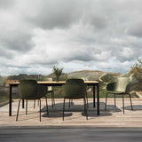 Kirra Dining Table aus pulverbeschichtetem Aluminium und Teakholz, rechteckig, für den Außenbereich. | Kirra Dining Table 210x90 - Noir | SACKit
