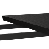 Schwarze Verlängerungsplatte aus Eichenfurnier 60x90 cm für Edge Dining Table mit quer verlaufender Maserung | Edge Dining Table - Extension Leaf - 60x100 cm | SACKit