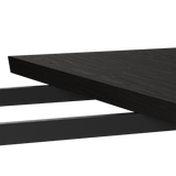 Schwarze Verlängerungsplatte aus Eichenfurnier 60x90 cm für Edge Dining Table mit quer verlaufender Maserung | Edge Dining Table - Extension Leaf - 60x100 cm | SACKit