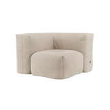 Soft Sofa Indoor Corner in beige Corduroy Stoff mit moderner, modularer Form. | Soft Sofa Indoor - Corner - Corduroy Beige | SACKit