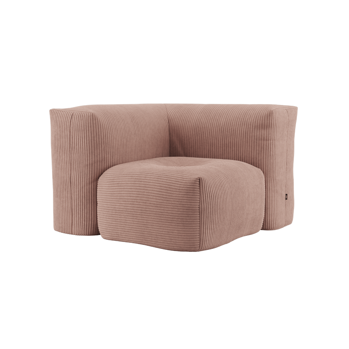 Soft Sofa Indoor Ecksofa mit Corduroy Rose Stoffbezug in modernem Design. | Soft Sofa Indoor - Corner - Corduroy Rose | SACKit