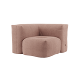 Soft Sofa Indoor Ecksofa mit Corduroy Rose Stoffbezug in modernem Design. | Soft Sofa Indoor - Corner - Corduroy Rose | SACKit