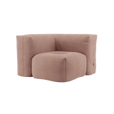 Soft Sofa Indoor Ecksofa mit Corduroy Rose Stoffbezug in modernem Design. | Soft Sofa Indoor - Corner - Corduroy Rose | SACKit
