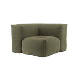 Soft Sofa Indoor Corner in olivegrünem Corduroy - Stoff mit moderner, modularer Form. | Soft Sofa Indoor - Corner - Corduroy Olive | SACKit